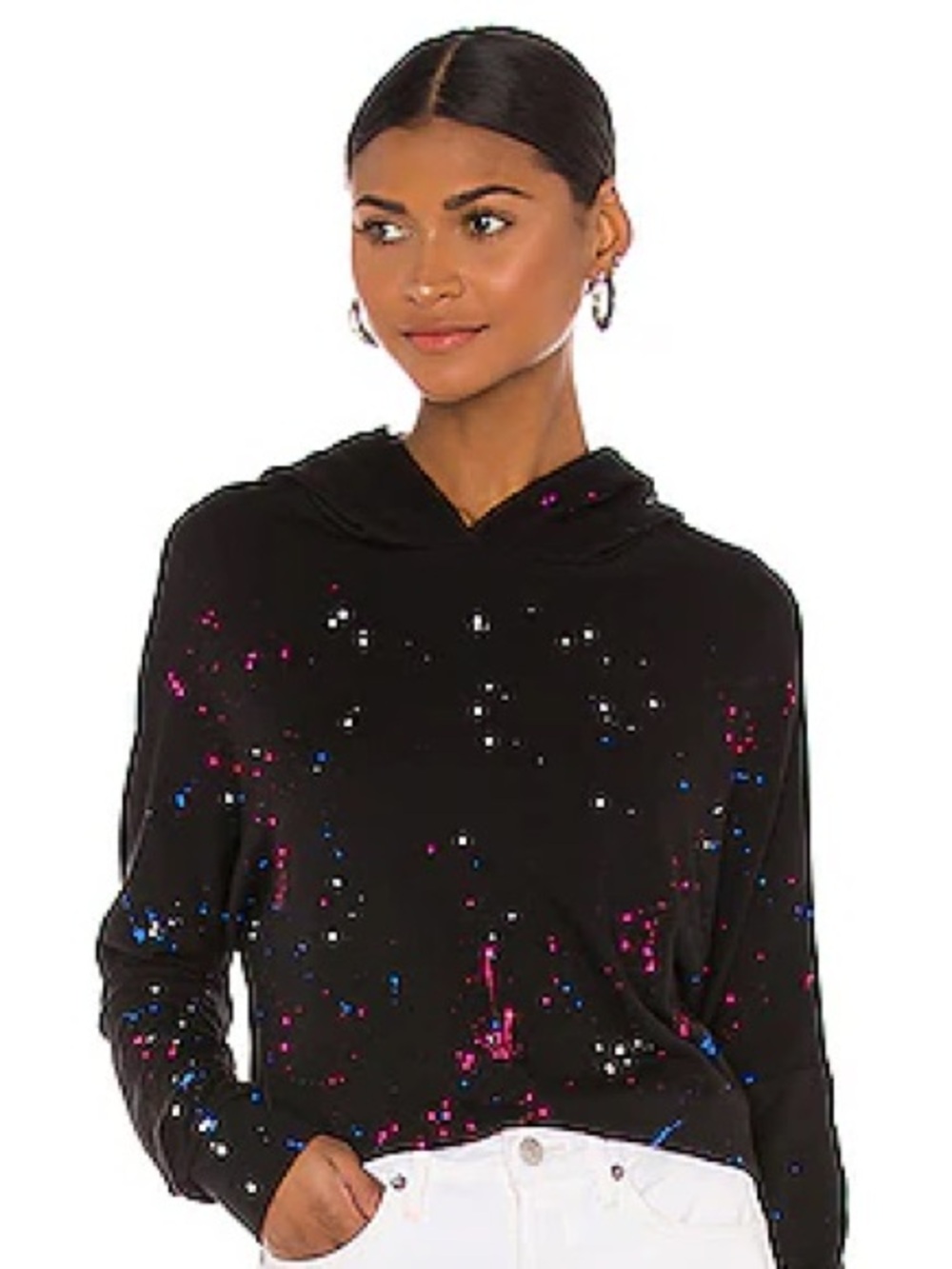 Michael Lauren Black Speckled Sweatsuit, size L